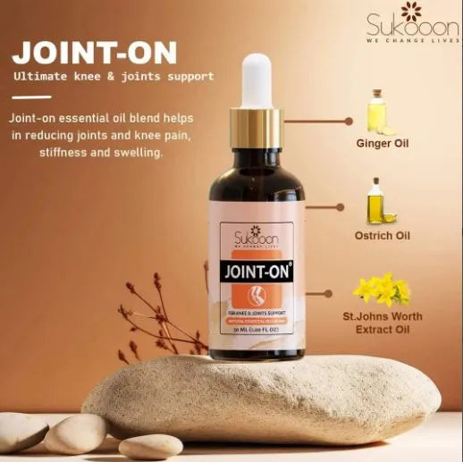 Sukoon Joint-On Oil 30ml of Pure Relief for Joint Muscle Pain Massage and More